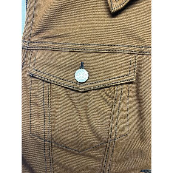 NWT Ganni Womens Brown Button Up Vest Size 38 Tailored Fit Fall Utility Casual - Picture 8 of 16